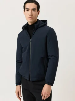Sale Hooded Performance Jacket In Stretch Nylon Blusões