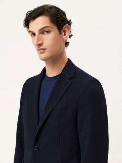 Italian Honeycomb Knit Blazer In Wool Stretch Blazers