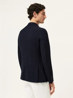 Italian Honeycomb Knit Blazer In Wool Stretch Blazers
