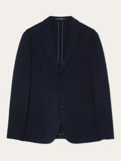 Italian Honeycomb Knit Blazer In Wool Stretch Blazers