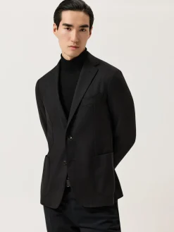 Online Italian Knit Twill Blazer In Wool Stretch Blazers