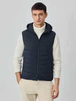 Online K-Easy Packable Lightweight Padded Mixed Down Vest Coletes