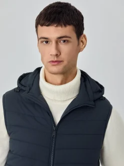 Online K-Easy Packable Lightweight Padded Mixed Down Vest Coletes