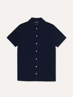 Online Knitted Shirt With Short Sleeves In Cotton and Silk Blend Polos