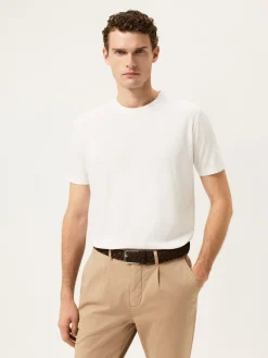 Outlet Liquid Cotton Jersey T-Shirt With Flag Label T-Shirts