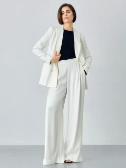 Hot Loose Fit Trousers In Cotton Blend With Elasticated Waistband MULHER Calças De Fato|Calças