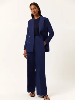 Best Loose Fit Trousers In Cotton & Linen Blend MULHER Fatos|Calças De Fato