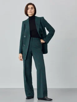 Online Loose Fit Trousers In Jacquard Fabric MULHER Fatos|Calças De Fato