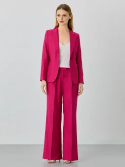 New Loose Fit Trousers In Rayon Blend MULHER Fatos|Calças De Fato
