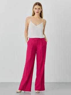 New Loose Fit Trousers In Rayon Blend MULHER Fatos|Calças De Fato
