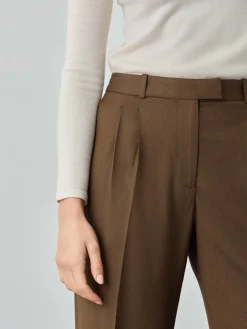 Hot Loose Fit Trousers In Viscose Blend With Pleats MULHER Fatos|Calças De Fato