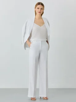 Clearance Loose Fit Trousers In Rayon Blend MULHER Fatos|Calças De Fato