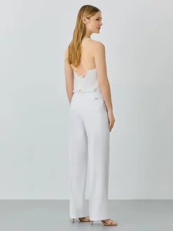 Clearance Loose Fit Trousers In Rayon Blend MULHER Fatos|Calças De Fato