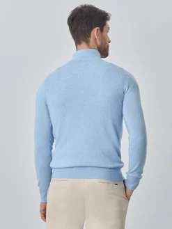 Online Machine Washable Half-Zip Sweater With Long Sleeves In Lambswool Blend Camisolas