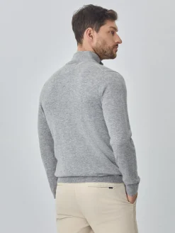Online Machine Washable Half-Zip Sweater With Long Sleeves In Lambswool Blend Camisolas