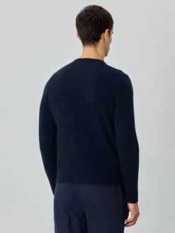 New Machine Washable V-Neck Sweater With Long Sleeves In Lambswool Camisolas