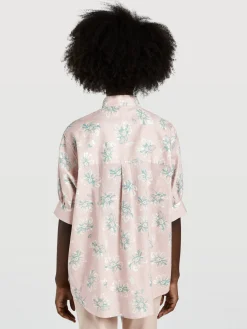 Clearance Mao Collar Shirt With Balloon Sleeves MULHER Camisas