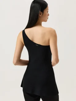 Online One-shoulder Top In Viscose blend With Peplum MULHER Tops