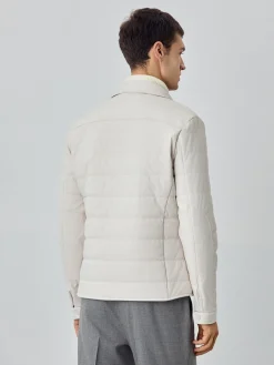 New Padded and Quilted Shirt Jacket With Chest Pockets Blusões