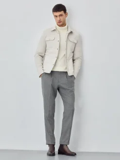 New Padded and Quilted Shirt Jacket With Chest Pockets Blusões