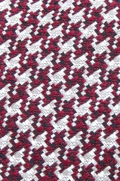 Clearance Pied de Poule Pattern Tie Silk and Wool Blend 7,5cm Gravatas