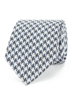 Hot Pied de Poule Pattern Tie 100% Silk 8cm Gravatas
