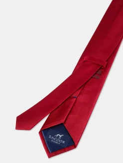Hot Plain 100% Silk Tie 7,5cm Gravatas