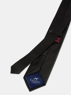 Hot Plain 100% Silk Tie 7,5cm Gravatas