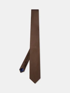 Hot Plain 100% Silk Tie 7,5cm Gravatas
