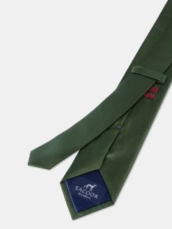 Hot Plain 100% Silk Tie 7,5cm Gravatas
