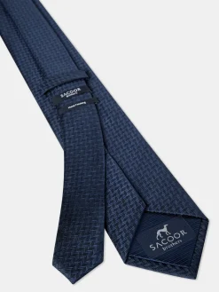 Outlet Plain 100% Silk Tie 7,5cm Gravatas