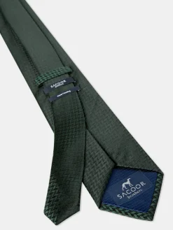 Outlet Plain 100% Silk Tie 7,5cm Gravatas