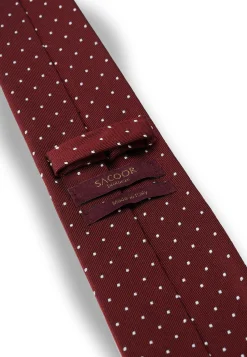 Online Polka Dot Pattern Tie 100% Silk 8cm Gravatas