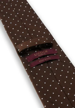 Online Polka Dot Pattern Tie 100% Silk 8cm Gravatas