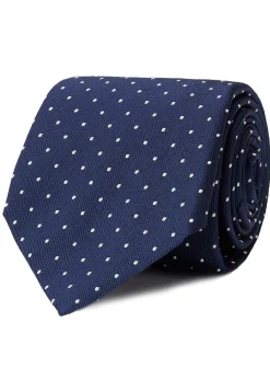 Online Polka Dot Pattern Tie 100% Silk 8cm Gravatas
