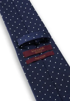 Online Polka Dot Pattern Tie 100% Silk 8cm Gravatas