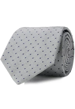 Online Polka Dot Pattern Tie 100% Silk 8cm Gravatas