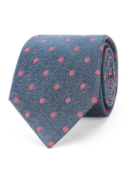 Online Polka Dot Pattern Tie 100% Silk 8cm Gravatas