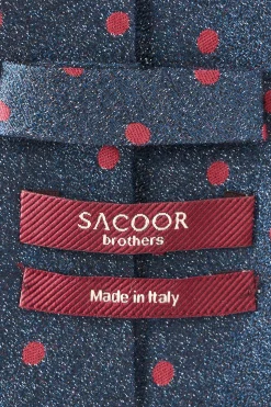 Online Polka Dot Pattern Tie 100% Silk 8cm Gravatas