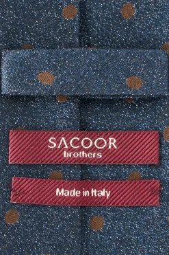 Online Polka Dot Pattern Tie 100% Silk 8cm Gravatas