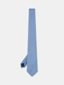 Online Polka Dot Pattern Tie 100% Silk 8cm Gravatas