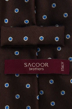 Outlet Polka Dot Pattern Tie 100% Silk 7,5cm Gravatas