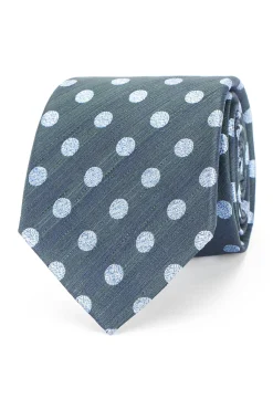 Discount Polka Dot Pattern Tie 100% Silk 8cm Gravatas