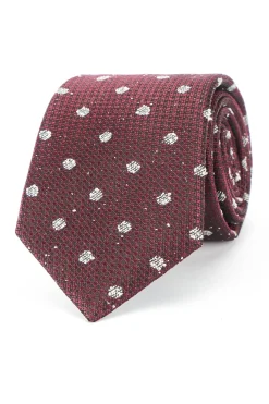 Best Polka Dot Pattern Tie 100% Silk 8cm Gravatas