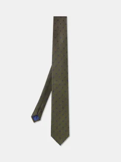 Online Polka Dot Pattern Tie 100% Silk 7,5cm Gravatas