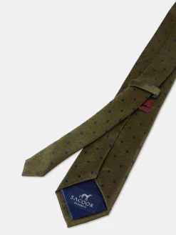 Online Polka Dot Pattern Tie 100% Silk 7,5cm Gravatas