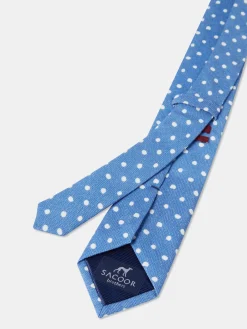 New Polka Dot Pattern Tie 100% Silk 7,5cm Gravatas