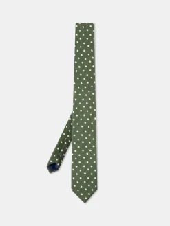 New Polka Dot Pattern Tie 100% Silk 7,5cm Gravatas