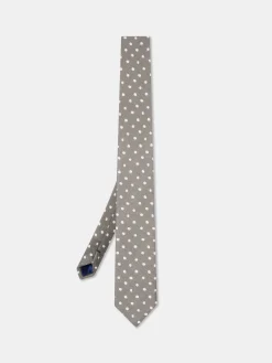 New Polka Dot Pattern Tie 100% Silk 7,5cm Gravatas