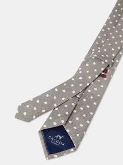 New Polka Dot Pattern Tie 100% Silk 7,5cm Gravatas